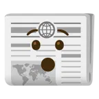zdumiona twarz + gazeta