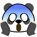 korkuyla çığlık atan yüz + panda