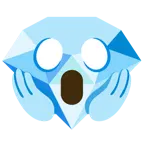 face screaming in fear + gem stone