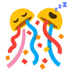 uyuyan yüz + konfeti