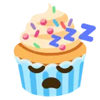 uyuyan yüz + cupcake
