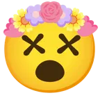 benommenes Gesicht + Tulpe