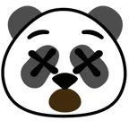 benommenes Gesicht + Panda