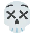 benommenes Gesicht + Totenkopf