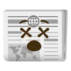 benommenes Gesicht + Zeitung