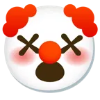 benommenes Gesicht + Clown-Gesicht