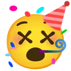 benommenes Gesicht + Partygesicht