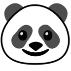 hafifçe gülümseyen yüz + panda