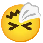 cara al revés + cara estornudando