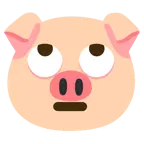 face with rolling eyes + pig face