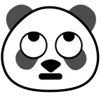 face with rolling eyes + panda