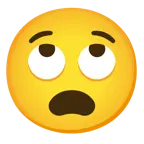face with rolling eyes + anguished face