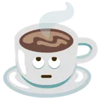 face with rolling eyes + hot beverage