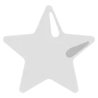 weißes Herz + weißer mittelgroßer Stern