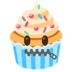 ağzı fermuarlı yüz + cupcake