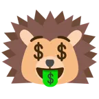 Gesicht mit Dollarzeichen + Igel