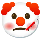 Gesicht mit Fieberthermometer + Clown-Gesicht