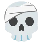 Gesicht mit Kopfverband + Totenkopf