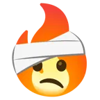 Gesicht mit Kopfverband + Feuer