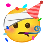 Gesicht mit Kopfverband + Partygesicht