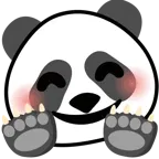 smiling face with open hands + panda