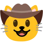 Gesicht mit Cowboyhut + Katzengesicht