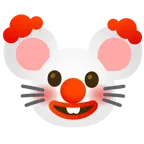 cara de payaso + cara de ratón