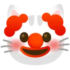cara de payaso + cara de gato