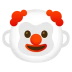 cara de payaso + cara de mono
