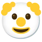 cara de payaso + corazón amarillo