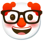 cara de payaso + cara de empollón