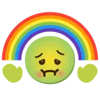 würgendes Gesicht + Regenbogen