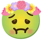 würgendes Gesicht + Tulpe