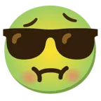 würgendes Gesicht + lächelndes Gesicht mit Sonnenbrille