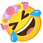 وجه ضاحك يتدحرج على الأرض + زهرة التوليب