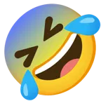 وجه ضاحك يتدحرج على الأرض + وجه خائف
