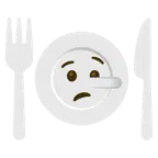 faccina bugiarda + piatto e posate