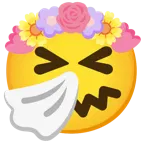 niesendes Gesicht + Tulpe