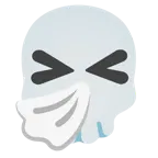 niesendes Gesicht + Totenkopf