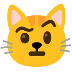 face with raised eyebrow + cat face