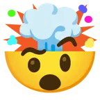 face with raised eyebrow + exploding head