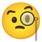face with raised eyebrow + face with monocle