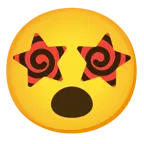 وجه بعينين على شكل نجمة + وجه دائخ