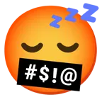 face with symbols on mouth + sleeping face