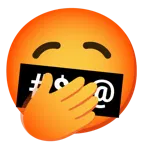 face with symbols on mouth + yawning face