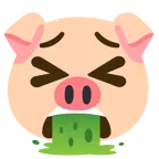 kotzendes Gesicht + Schweinegesicht