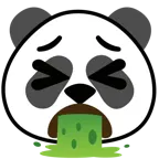 kotzendes Gesicht + Panda