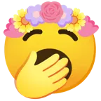 cara de bostezo + tulipán