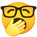 cara de bostezo + cara de empollón