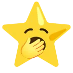cara de bostezo + estrella